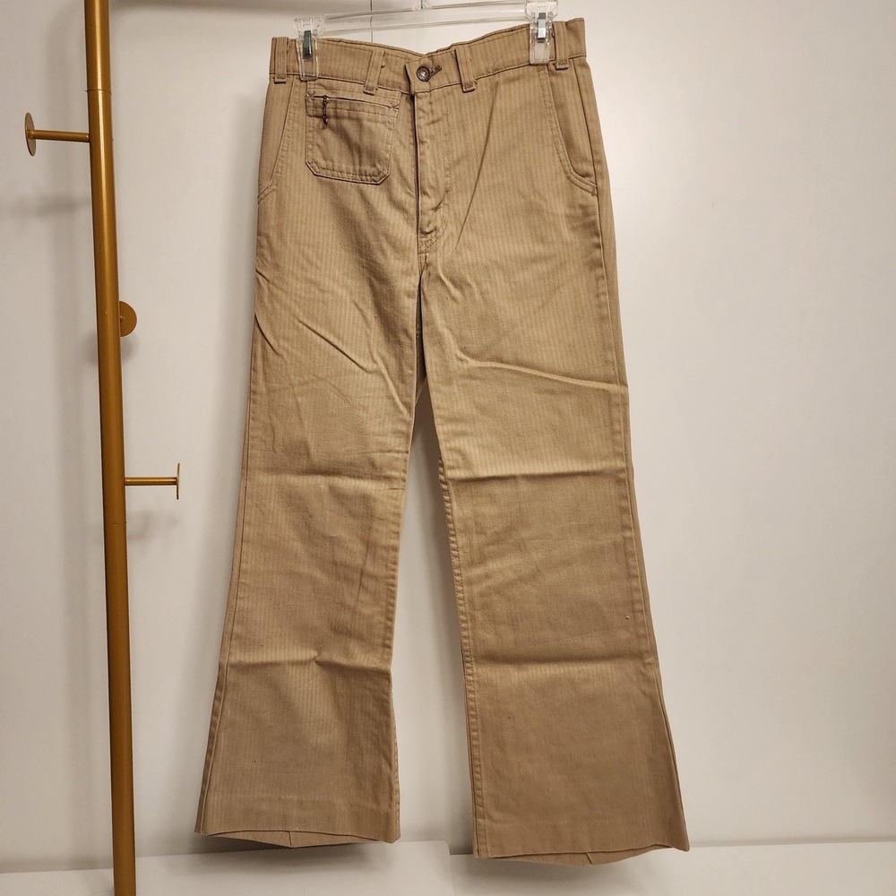 29/28 Vintage 80s Levi Red Tab Khaki Wide Leg Trouser Pants